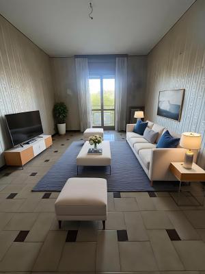 Appartamento piano alto - Render soggiorno